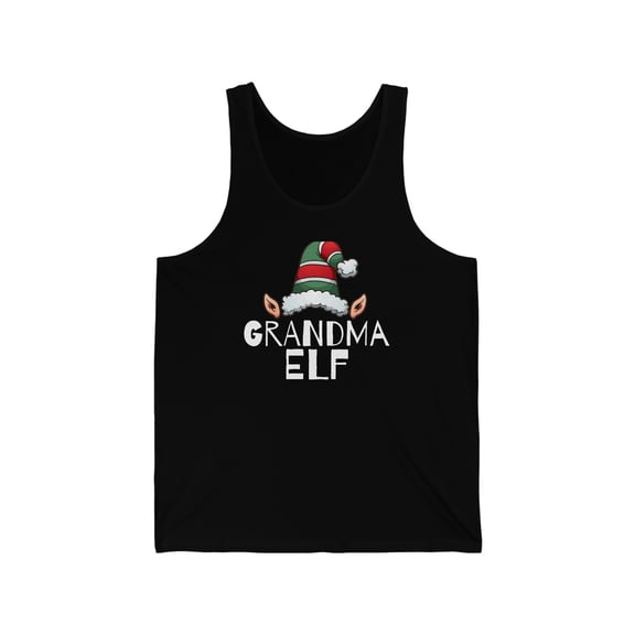 Grandma Elf Unisex Tank Top, XS-2XL Christmas Holidays Elves Grandmom Nana