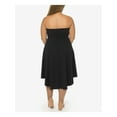 thumbnail image 2 of B DARLIN Womens Black Strapless Knee Length Evening Hi-Lo Dress Plus 16W, 2 of 2