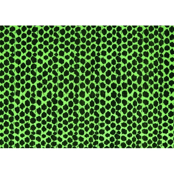 Ahgly Company Indoor Rectangle Abstract Green Modern Area Rugs, 5' x 7'