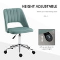 thumbnail image 3 of Green Velvet Swivel Office Chair - Mid-Back Task Chair with Adjustable Height & Breathable Design for Home & Desk Use - 19.3" x 23.6", 3 of 7