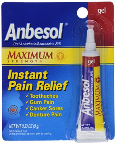 Anbesol Gel Maximum Strength 0.33oz Each - Walmart.com - Walmart.com