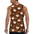 thumbnail image 3 of Easygdp Cute Sloths Bear Relaxing In Coffee Cup Men's Tank Top, Sleeveless Muscle T Shirts, Breathable, Quick-Dry, Loose for Gym, Running, Fitness - Large, 3 of 9