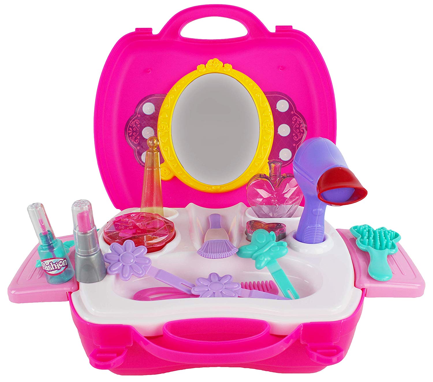 Children's Pretend Play Toy Vanity Makeup Beauty Play Set Kit, Great 