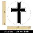 thumbnail image 2 of Cross with Outline Christian Self-Inking Rubber Stamp Ink Stamper - UV Ink - Mini 1/2 Inch, 2 of 7