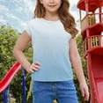 thumbnail image 7 of Delliss Girls Gradient Shirts Tie Dye Summer Crewneck T-Shirt Short Sleeve Top Tees Crewneck Fashion Shirts Tee, 7 of 7