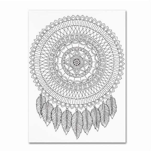 Trademark Fine Art "Mandalafeather Dreamcatcher" Canvas Art by Hello Angel