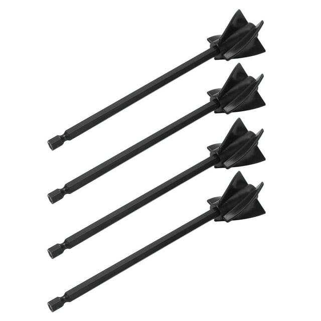 Palettes de Mélangeur en Résine, Accessoire de Perceuse pour Mélangeur de Peinture Puissance Forte Réutilisable 5 Lames 4 Pcs pour Glaçures en Céramique Noir, Rouge, Blanc, Bleu, Noir Rouge Blanc Bleu
