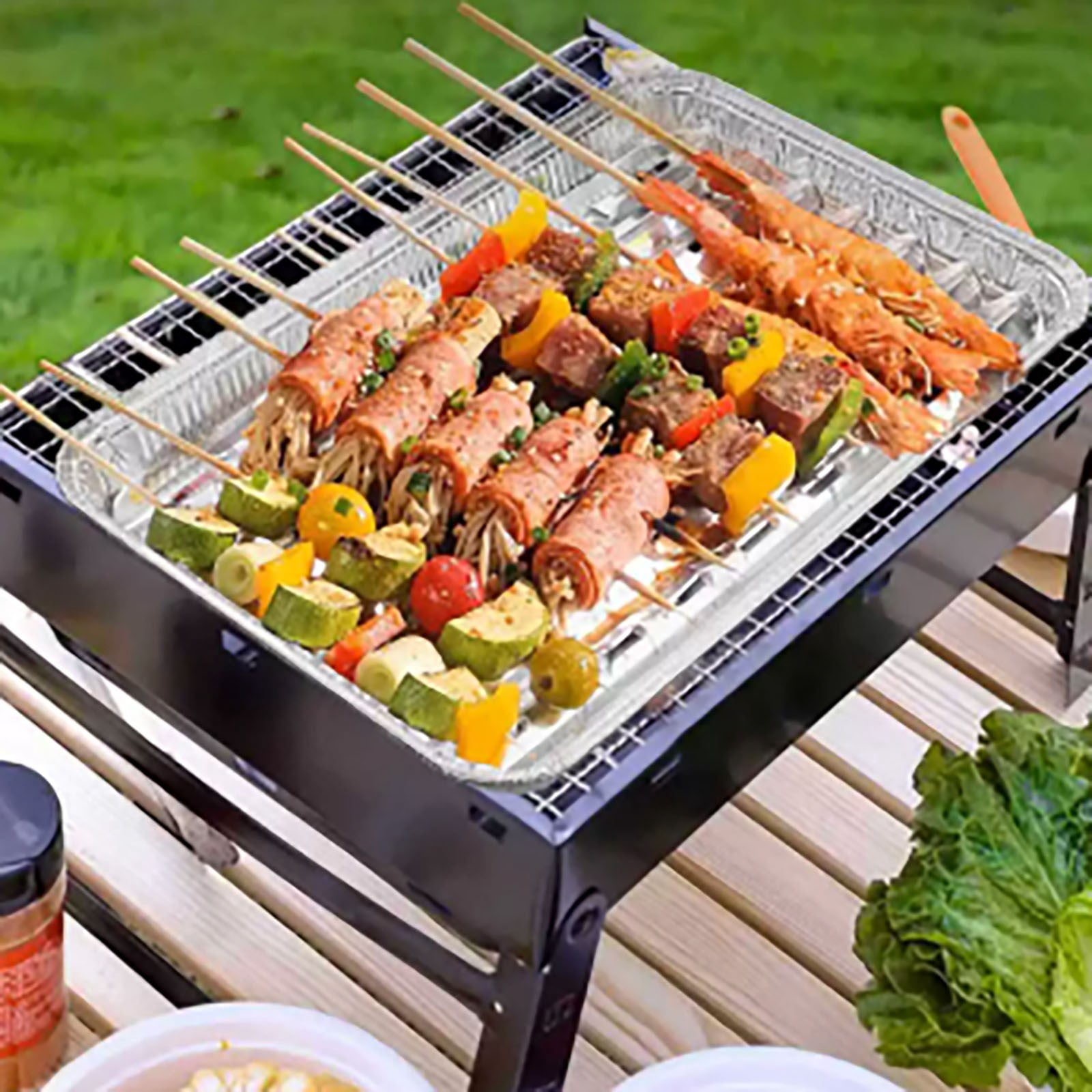 Aluminum Baking Pan Disposable Foil Pan for Oven Grilling Heavy Duty Liner Ideal for Outdoor Barbecue and Food Prep Baking Cooking and Storing Food 10PCS