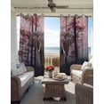 thumbnail image 3 of Orange Red Elephants Blackout Curtains for Bedroom 45 Inch Length 2 Panels Set, Farmhouse Forest Trees Nature Thermal Insulated Energy Saving Window Treatment Curtains Blackout Drapes 52"x45", 3 of 8