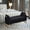 51 inch - Black, variant on BaseBeauty End of Bed Storage Bench, 51" Velvet Queen Size Storage Ottoman Bench with Golden Legs and Two Pillows for Bedroom Entryway, Black