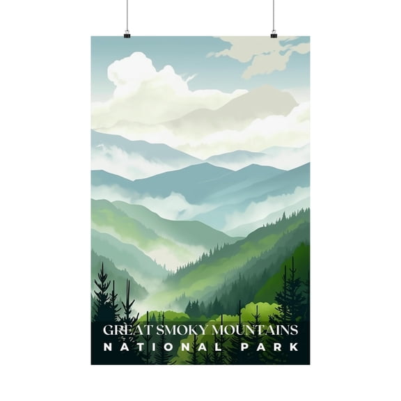 ELNEIT - Great Smoky Mountains National Park Poster, Unframed Matte, S01