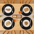 thumbnail image 7 of Round Braided Placemats Set of 4 Cotton Fabric Round Table Mats Non Slip Washable 15 inch Round Place Mats (Black, 4), 7 of 7