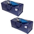 thumbnail image 1 of ORUYROP 2 Pack Moving Bags w/Backpack Straps, Moving Supplies, Moving Boxes, College Packing Storage Boxes with Lids Alternative, Heavy Duty, Extra Large, Sturdy Handles, Zippers (Blue, 2 Pack, 1 of 7