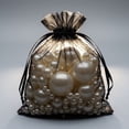 thumbnail image 5 of Organza Drawstring Gift Bags - Sheer Pouches for Weddings, Birthdays, and Party Favors - Reusable, Translucent Fabric, Perfect for Candy, Jewelry, and DIY Packaging,Black, 5 of 5