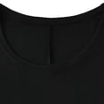 thumbnail image 5 of Women's Loose Fit Long Sleeve Round Neck Pocket Patchwork Solid Color Blouse Top Comfy Versatile Casual Business Office Outfits | CSEONE,Black L, 5 of 6