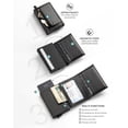 thumbnail image 4 of VULKIT Credit Card Holder RFID Blocking Mens Leather Bifold Card Wallet Automatic Pop Up for 9 Cards with ID Window & Coin Pocket, 4 of 8