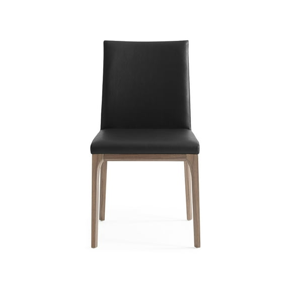 Whiteline Modern Living Light Brown Stella Contemporary Faux Leather Dining Chair, 2 Piece Set