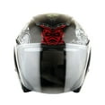 thumbnail image 6 of 1Storm Motorcycle Open Face Fiber Glass Dual Visor Helmet HB_609 Scooter Classical Knight Bike Samurai Black + One Extra Clear Shield, 6 of 8