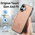 thumbnail image 3 of Designed for iPhone 11 Classic Case, Slim Leather Luxury Business PU Non-Slip Texture Grip Shockproof Bumper Protective Phone Cover Men Women For iPhone 11,Pink, 3 of 9