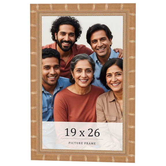 19x26 Frame Gold Real Wood Picture Frame Width 1.5 inches | Interior Frame Depth 0.5 inches |