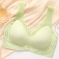 thumbnail image 2 of AKOEE Jelly Bras for Women Seamless No Underwire Push up Wireless Soft Padded Comfortable Underwear Wide Strap (46/105BC, Green 01), 2 of 7