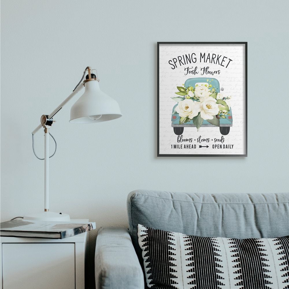 Stupell Industries Spring Market Truck With Countryside Flowers Designed by Lettered and Lined