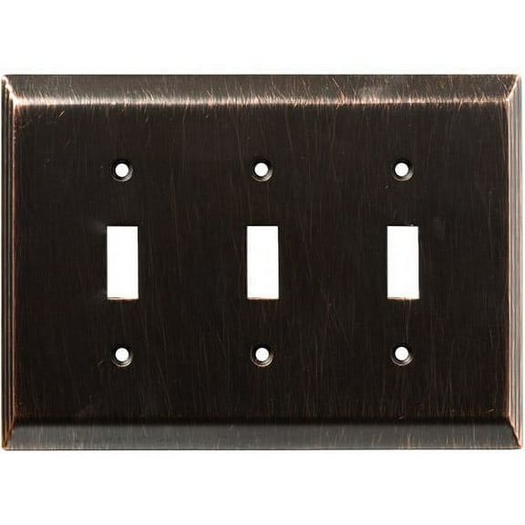Franklin Brass Stately Triple Switch Wall Plate in Venetian Bronze