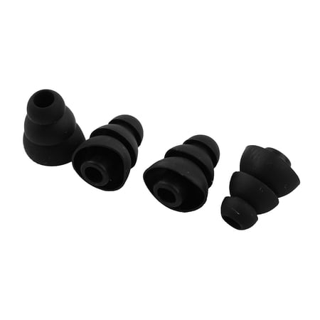 Uxcell Silicone 3 Layer Headphone Cap Headset Ear Bud Cover Earphone Tip Replacement Black M 2 Pairs price history on PriceWatchPro