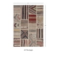 thumbnail image 3 of Contemporary Home Living 3' x 5' Tribal Patchwork Area Throw Rug - Cream and Blue, 3 of 8