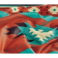 thumbnail image 3 of Chezmoi Collection 4-Piece Southwestern Geometric Multicolor Red Teal Beige Sheet Set, Full, 3 of 5