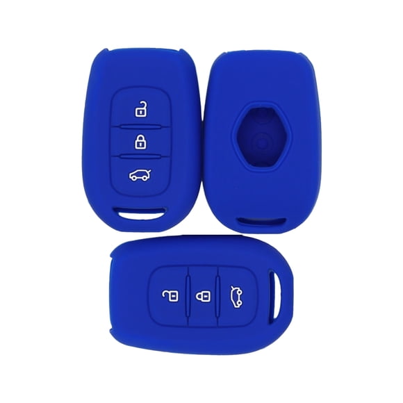 Inteprter Funda de silicona segura y moderna para llave de coche de 3 piezas con textura suave para mayor comodidad Electrónica azul oscuro
