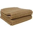 thumbnail image 2 of Royale Collection 100% Combed Terry Cotton, Highly Absorbent, Oversized, Kitchen Towel Set, 28" x 18", 2-Pack, Solid Mocha Brown, 2 of 8