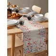 thumbnail image 6 of Red Blue Spring Floral Table Runner Cotton Linen 48 Inch Holiday Dresser Scarves, Welcome Pastoral Botanical Rustic Tablerunner for Kitchen Coffee Dining Bedroom Dinner Scarf Décor 13''x48'', 6 of 9