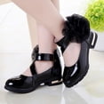 thumbnail image 2 of Zapatos para niños Zapatos de cuero para niñas Zapatos de princesa de primavera y otoño Zapatos negros de suela blanda para estudiantes de secundaria, 2 of 6
