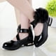 thumbnail image 5 of Zapatos para niños Zapatos de cuero para niñas Zapatos de princesa de primavera y otoño Zapatos negros de suela blanda para estudiantes de secundaria, 5 of 6