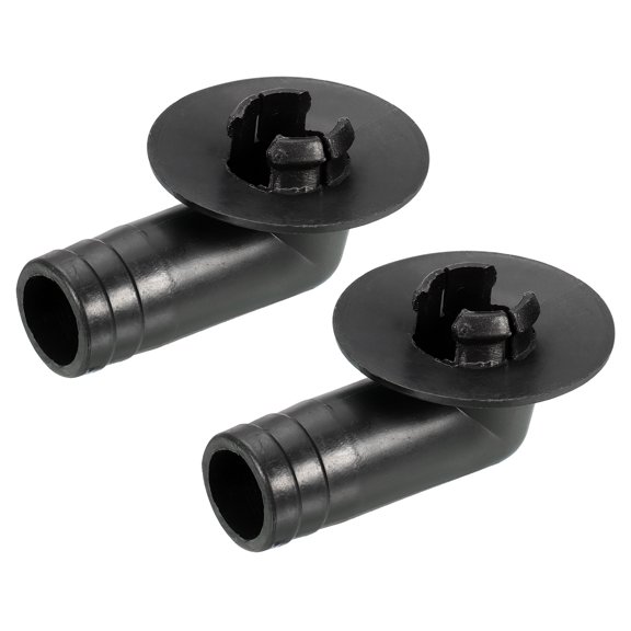 Uxcell Air Conditioner Drain Hose Connector 17mm Tube Elbow Fitting Replacement Part Accessories, Black 2 Pack