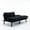 Black, variant on 2 - seater Modern Sofa Bed / Adjustable Arm 135°, Small Room Compatibility