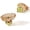 Yellow, variant on Modern Floral Crystal Glass Cabinet Knobs, Clear Champagne with Polished Brass Alloy Base, for Cabinets, Drawers (Set of 2)