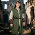 thumbnail image 2 of Gunia Halloween Kids Linen Hooded Tunic Tops Role Play Boys Girls T Shirts Army Green 5-14 Years, 2 of 8