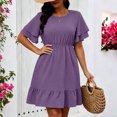thumbnail image 5 of Summer Dresses for Women 2026 Maxi Dress V-Neck Short Sleeve Dresses for Party Casual Summer Maxi Dresses for Women with Pockets, 5 of 7