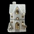22.5" LED Lighted Musical Snowy Brick House Christmas Decoration