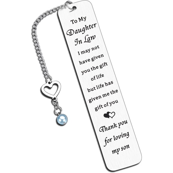 Valentines Day Gifts for Daughter in Law from Mother in Law Bookmark for Women Birthday Gifts for Future Daughter in Law Wedding Gifts for Daughter-in-Law Book Lover Book Accessories