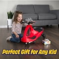 thumbnail image 7 of Lil’ Rider Wiggle Car for Kids with LED Wheels- Swing Car Ride on Toys for Ages 3+, Red, 7 of 7
