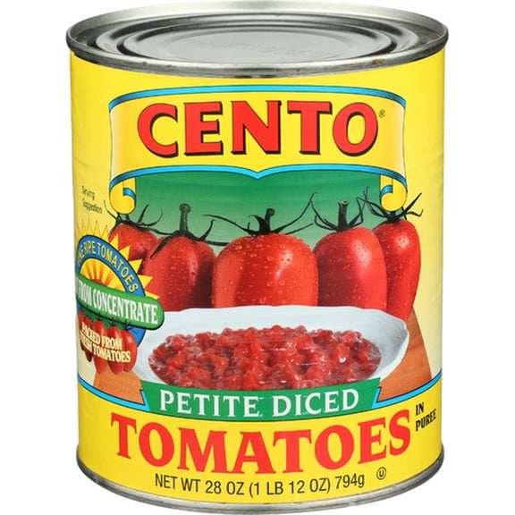 Pack of 12 Cento Diced Petite Tomatoes 28 oz