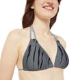 thumbnail image 4 of Effete Feline Claw Marks Scratch Strappy Triangle Bikini Top (AOP), 4 of 4