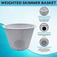 thumbnail image 5 of Poolzilla 1 Pack 8" Weighted Skimmer Basket for SP1070, Heavy Duty Skimmer Basket for Pool Maintenance, Included Weight and Handle for Ease of Use, 5 of 6