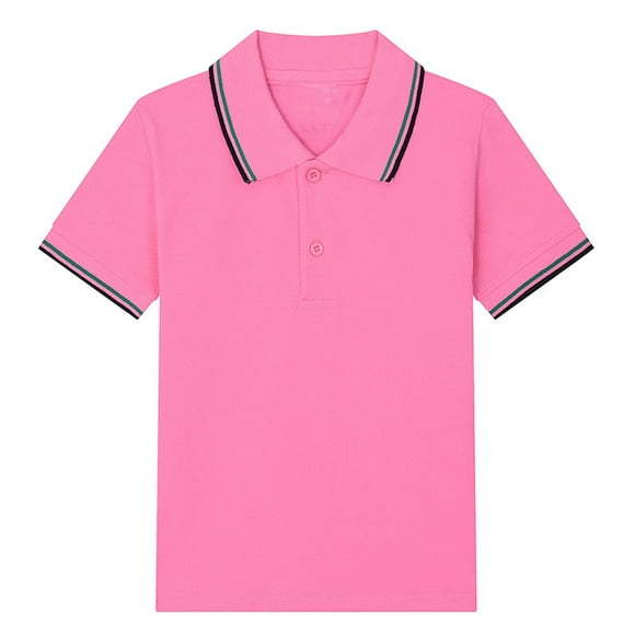 Sunnyoo Polo à Manches Courtes pour Petits Garçons T-Shirt Unisexe pour Enfants Décontracté pour l'École, Tailles 3-13