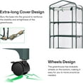 thumbnail image 7 of VIVOSUN Mini 4-Tier Greenhouse with Wheels, 27 x 19 x 63-Inch Reusable Portable Warm House with Clear PVC Cover and Shelf for Compact Garden and Small Backyards, with Wheels, 7 of 7