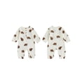 thumbnail image 3 of Aojekbee Baby Boys Jumpsuits, Long Sleeve Bull Print Casual Autumn Newborn Romper Clothes, 3 of 10
