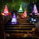 thumbnail image 2 of Sombrero de bruja de Halloween con luces LED para niños, decoración de fiesta de Halloween, suministros de decoración, adorno colgante de árbol al aire libre, 2 of 4